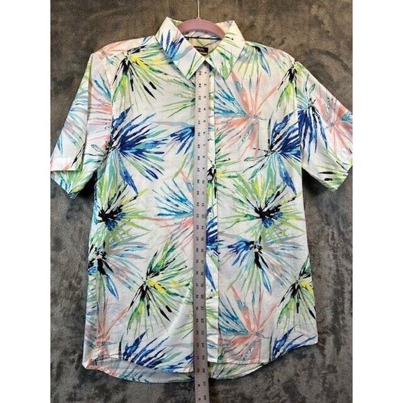 Portbella tailored fit multicolor button up short sleeve men's size L - Picture 3 of 6